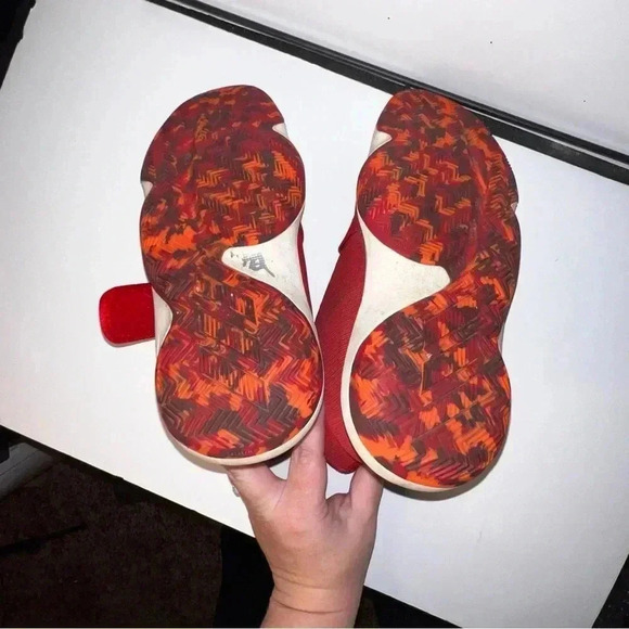 Authentic Adidas Harden B/E 3 Red/White-Solar Orange Size 4 G26151 - Picture 8 of 8